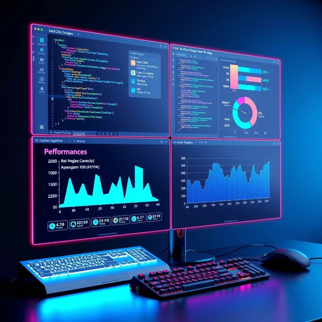 Advanced gaming technology dashboard interface
